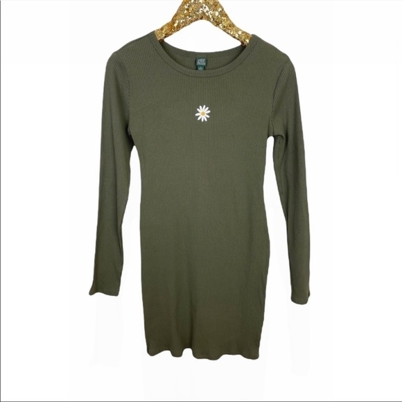 nwt Wild Fable Stretchy Ribbed Dress - Picture 3 of 7